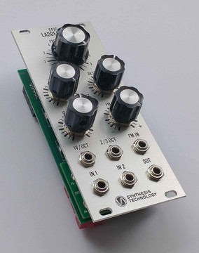 The E490 Ladder VCF is a 10HP, Moog 904A 4-pole lowpass filter using modern transistors