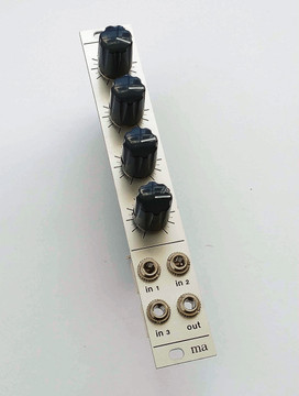 MIX is designed primarily for clean, high-quality audio mixing. It is fully DC-coupled, though, and so retains the ability to be used as a CV mixer when necessary.