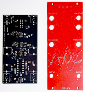 Djupviks Elektronik DE-25 Pure Eurorack dual sine generator module front panel & PCB.