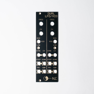 Black NLC Panel - This is an upgrade for the NLC thru-hole dual LFO and the thru-hole dual VCO.