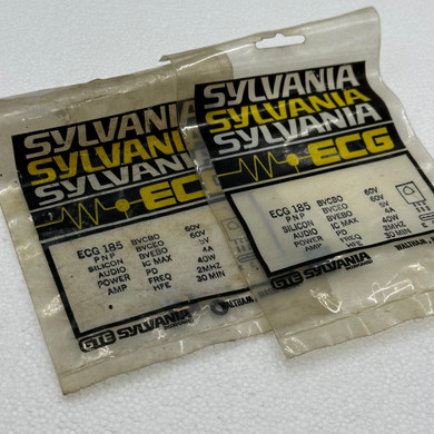SET OF 2: Sylvania ECG-185 PNP Silicon - R&R