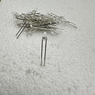 10 PACK Clear Yellow 3mm LED's Clipping Diodes