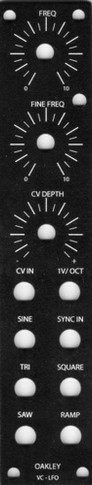 VC-LFO Oakley Modular 5U MOTM