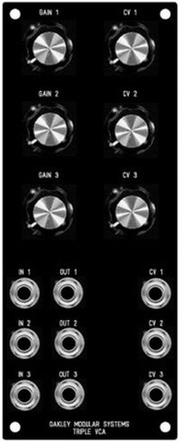 Triple VCA Oakley Modular 5U MOTM