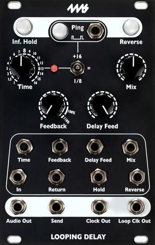 4ms Looping Delay Crystal-clear clock-synced delay for looping up to 90 seconds, echoes, sound-on-sound, Karplus-Strong synthesis, and more.