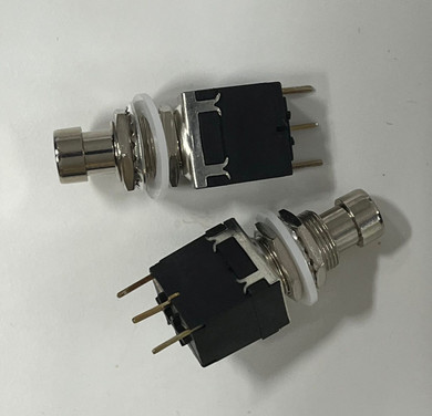 Stomp Switch Momentary Black SPDT PC Pin