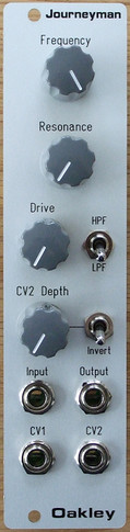 The Journeyman is a 6HP, four-pole, dual-mode filter module featuring a unique, non-linear discrete circuit inspired by 1970s Japanese Traveller filters.