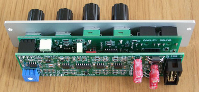 The 6HP Oakley Sound MOSPhaser is a six-stage, 1970s-inspired phaser featuring five variable all-pass filter stages that utilize a single 4009UBM CMOS IC for simplified, matched-component construction.