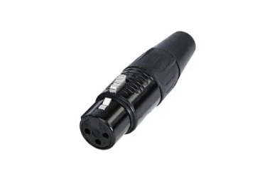 XLR Connectors 3P  CBL CONN BLACK/GOLD - M and F