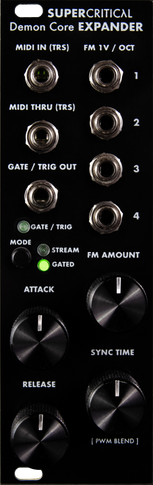 The Demon Core Expander extends the capabilities of the host oscillator into a fully playable polyphonic instrument.