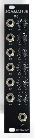 Small format 6 to 1 input audio mixer with linear pots. Clean, discrete mixing for all.