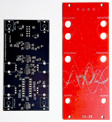 Djupviks Elektronik DE-25 Pure Eurorack dual sine generator module front panel & PCB.
