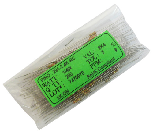 Carbon Film, 1/4W, 43K to 220K - Bag Of 200