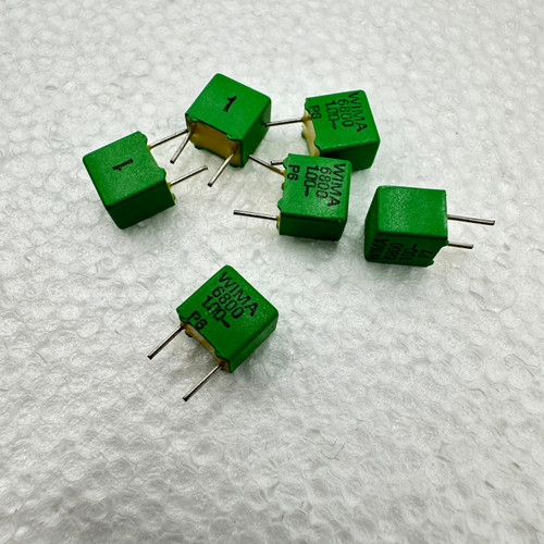 2 PACK WIMA FKP2 .0068uf 100V 1% Polypropylene Film Foil Capacitors 6n8 6.8nf 6800pf