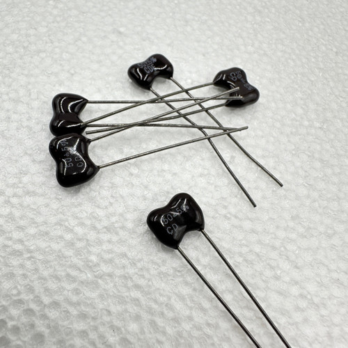 5 PACK 50pf 500v 5% Silver Mica Capacitors CDE .05nf