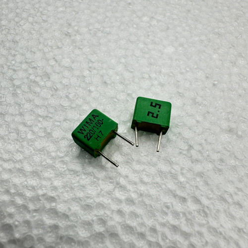 2 PACK WIMA FKP2 220pf 100V 2.5% Polypropylene Film Foil Capacitors .22nf