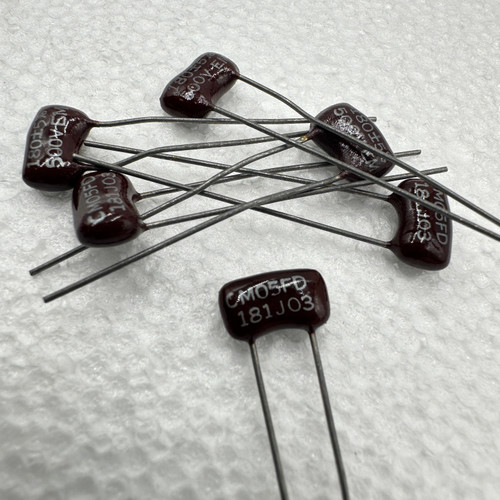 5 PACK 180pf 500v 5% Silver Mica Capacitors EM .18nf