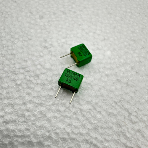 2 PACK WIMA FKP2 .0015uf 100V 5% Polypropylene Film Foil Capacitors 1n5 1.5nf 1500pf