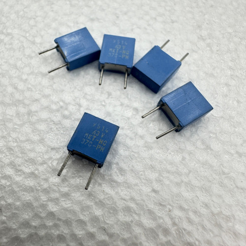 5 PACK Philips .33uf 63v 5% MKT370 Metallized Polyester Film Capacitors 330nf