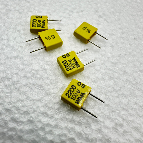 5 PACK WIMA FKC2 .0022uf 100V 5% Polycarbonate Film Foil Capacitors 2n2 2.2nf 2200pf