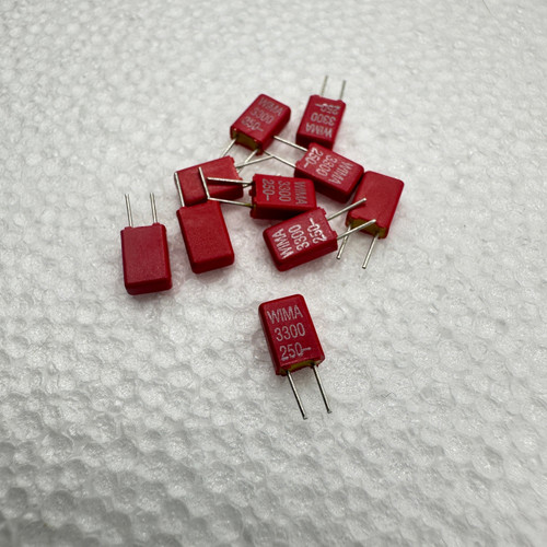 5 PACK WIMA MKS02 .0033uf 250V 10% Metallized PET Capacitors 3n3 3.3nf 3300pf