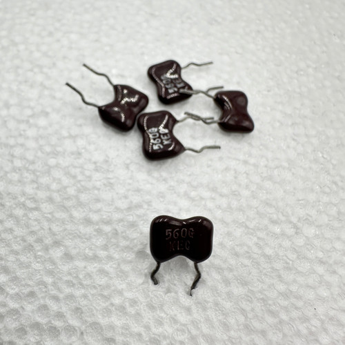 5 PACK 56pf 300v 2% Silver Mica Capacitors KEC .056nf