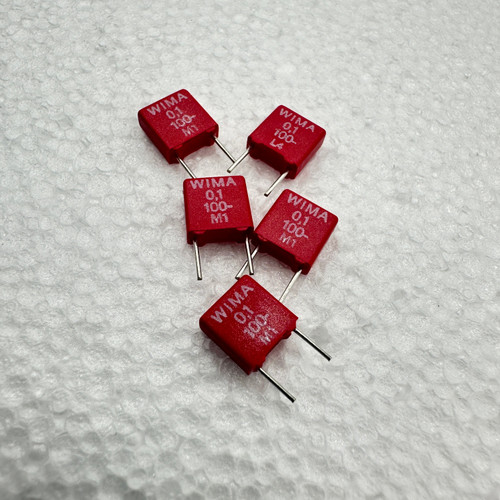 5 PACK WIMA MKI2 .1uf 100V 10% Metallized Polyphenylene Capacitors 100nf