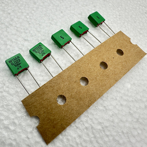 5 PACK WIMA MKP2 .022uf 100V 5% Metallized Polypropylene Capacitors 22nf
