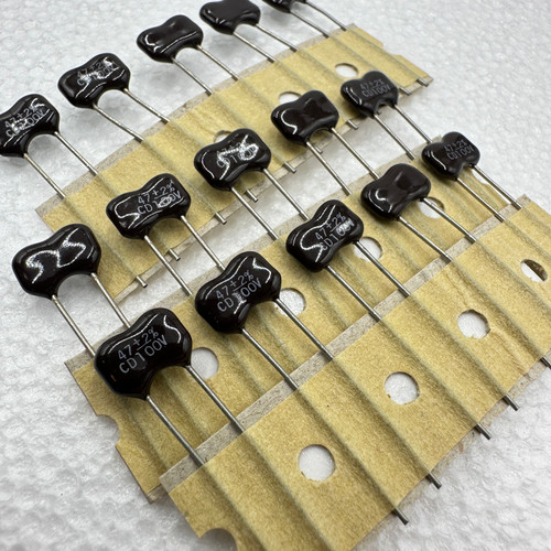 5 PACK 47pf 100v 2% Silver Mica Capacitors CD .047nf