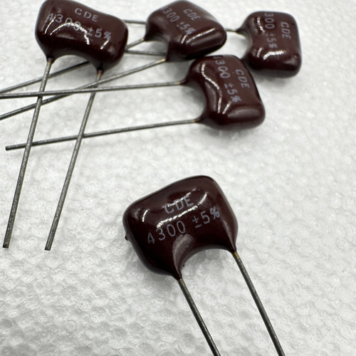 5 PACK 4300pf 500v 5% Silver Mica Capacitors CDE 4.3nf 4n3 .0043uf