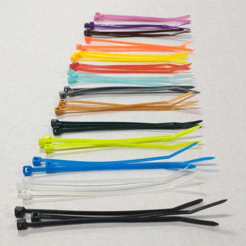 Zip Ties, 4" Colors Nylon, Pack of Ten