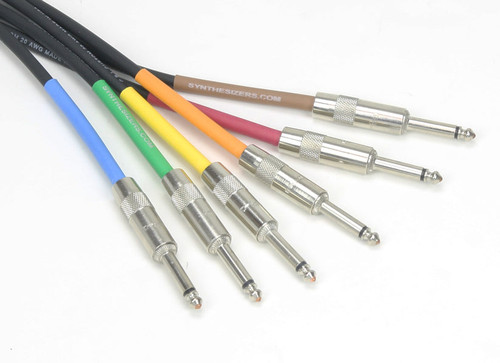 Synthesizer.com 1/4" high quality patch cables in varioous lengths.