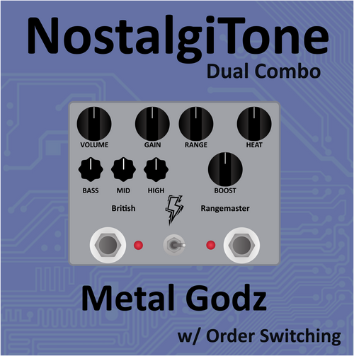 The NostalgiTone Metal Godz Dual Combo is designed to accommodate a full spectrum of Bass tones, even drop tuning is faithfully represented.