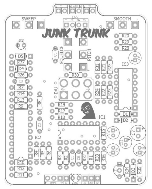 The JunkTrunk is based on the 00Funk. It’s an envelope filter with a number of familiar elements and some thoughtful design execution.