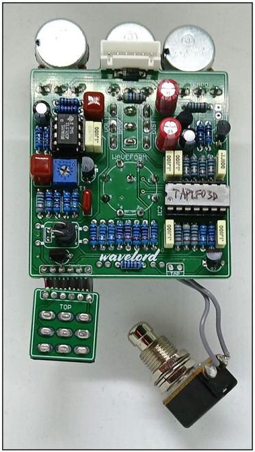 The Wavelord is tremolo implementation of the Electric Druid TAPLFO3 chip. It features many options preferred by tremolo users such as tap tempo and multiple tweak-able waveforms