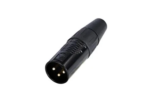 XLR Connectors 3P  CBL CONN BLACK/GOLD - M and F