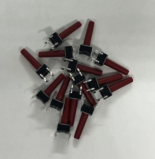 Tactile Switch 6X6mm 17mm Red Shaft SPST OFF-(ON)