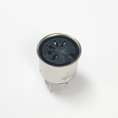 5-Pin DIN Jack, PC Pin, Vertical