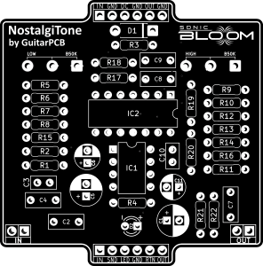 NostalgiTone Sonic Bloom unpopulated black pcb