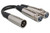 Hosa Y Cable Dual XLR3F to XLR3M, 6 in