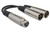 Hosa Y Cable, XLR3F to Dual XLR3M, 6 in
