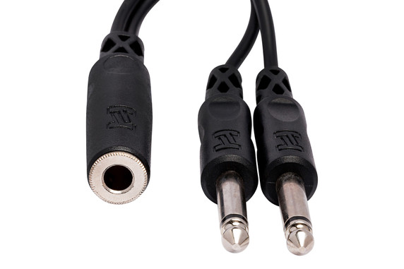 Y Cable 1/4 in TSF to Dual 1/4 in TS