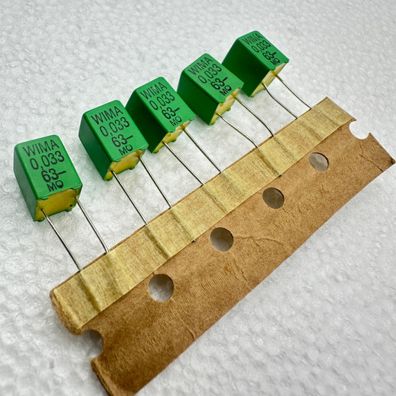 5 PACK WIMA FKP2 .033uf 63V 2.5% Polypropylene Film Foil Capacitors 33nf