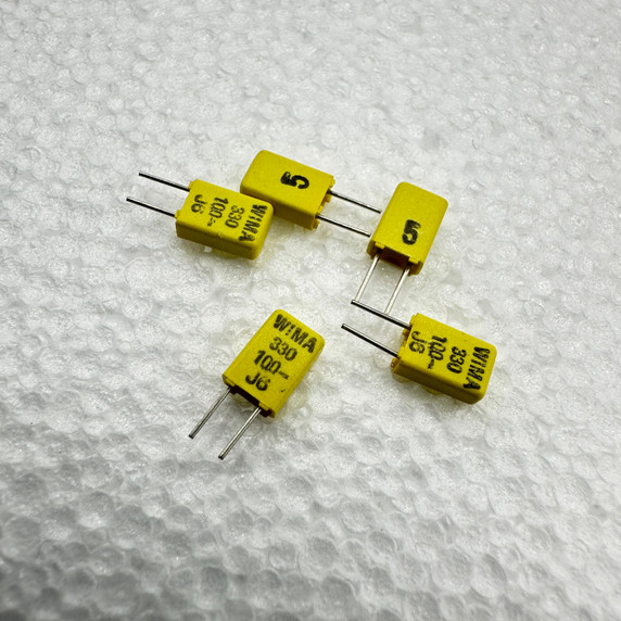 5 PACK WIMA FKC02 330pF 100V 5% Polycarbonate Film Foil Capacitors .33nf