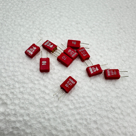 5 PACK WIMA MKS02 .01uf 63V 10% Metallized PET Capacitors 10nf