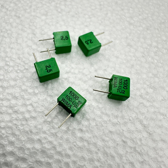 5 PACK WIMA MKP2 .001uf 100V 2.5% Metallized Polypropylene Film Capacitors 1nf