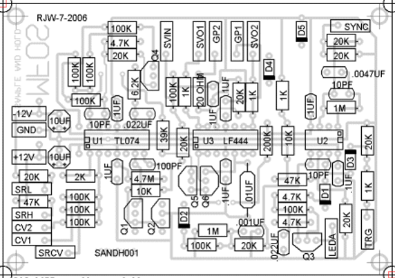 MFOS Sample & Hold VC Clock Synth Module Bare PCB