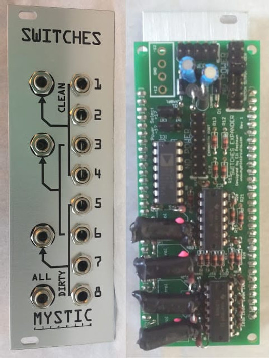 mystic circuits switches, pcb+pan, euro 8hp
