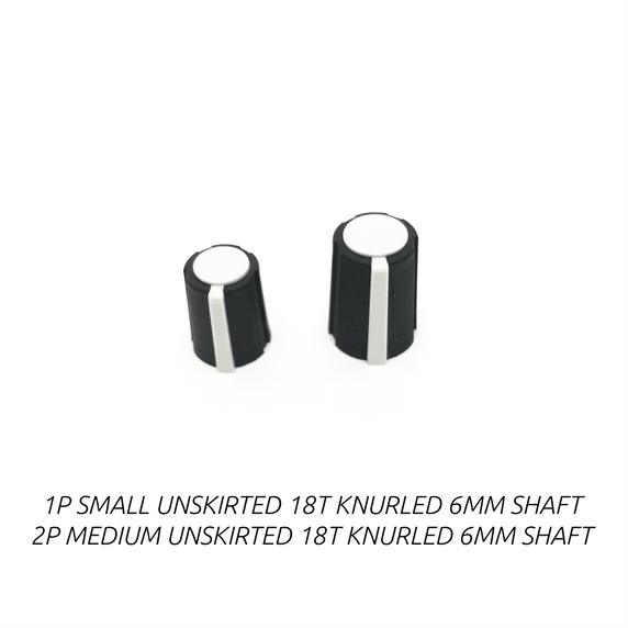 Rogan Series P Knobs (Black/White Soft Touch)