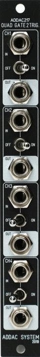 ADDAC217 Quad Gate to Trigger